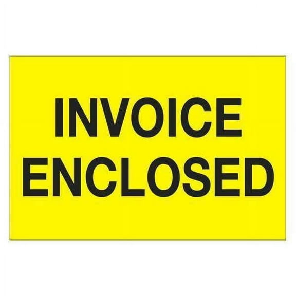 Tape Logic Label,Invoice Enclosed,2x3",Yellow DL1204