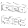 thumbnail image 2 of Coaster Sachin 4-Door Engineered Wood 79-inch TV Stand, Dark Pine, 2 of 11