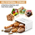 thumbnail image 4 of Walchoice Bread Box with Bamboo Lid for Kitchen Countertop, Farmhouse Metal Bread Storage Container Organizer, 13” x 7.2” x9.8”, White, 4 of 7