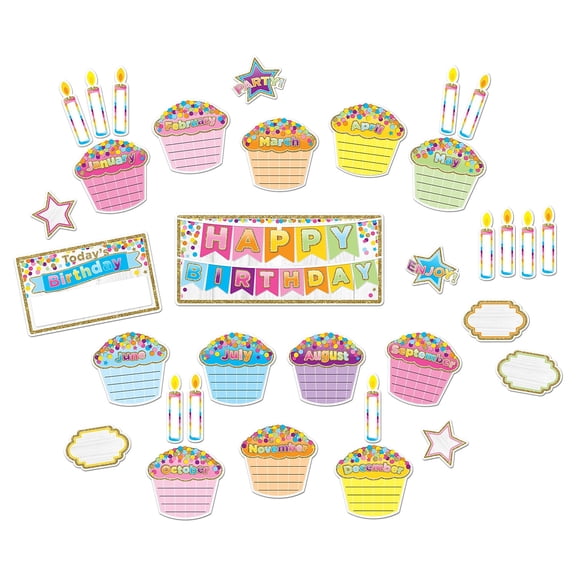 Ashley Productions ASH96003 Mini Bulletin Board Set - Birthdy Confetti Design