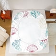 thumbnail image 5 of Manfei Green Sealife Turtle Bed Sheets Set Queen Size,Ocean Sea Beach Bedding Sets Queen Size,Shell Coral Starfish Bed Sheets Queen,Lightweight Room Decoration,4pcs, 5 of 7