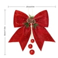 thumbnail image 2 of Holzlrgus 4pcs Christmas Bow, Red Wreaths Bows, Christmas Tree Bow Glitter, Sequin Bow Ties, Xmas Decorative Bows for Home Ornament Decoration, Christmas Party, 9.8 x 11.8in, 2 of 6