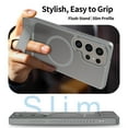 thumbnail image 6 of Dteck Magnetic Case for Samsung Galaxy S25 Ultra,Shockproof TPU+PC Anti-Slip Compatible with Mag Safe Case Adjustable Kickstand Frosted Translucent Matte Phone Cover,Darkgray, 6 of 6