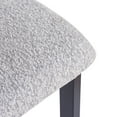 thumbnail image 4 of Remy Modern 26.5" Fabric Upholstered Barstools with Iron Frame, Black+Gray, Set of 2, 4 of 7