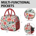 thumbnail image 6 of Lunch Bag Lunch Box for Women Reusable Insulated Lunch Cooler Bags,Large Capacity for Work Travel Picnic,Water-Resistant Pioneer Colorful Floral Lunch Tote Bag Gifts for Woman Mom Red, 6 of 6