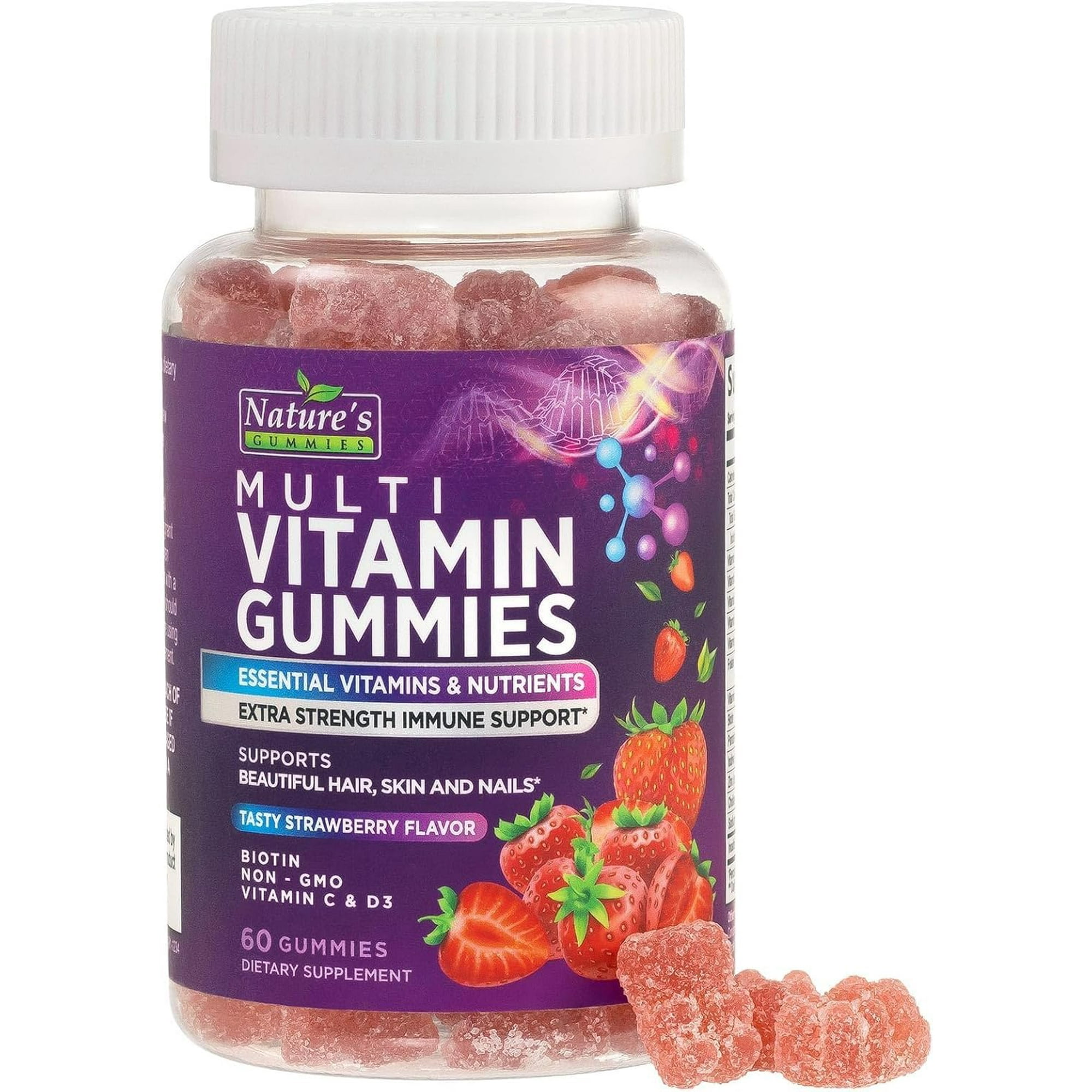 Multivitamin Gummies for Adults - Complete Multivitamin Gummy for Women & Men - Essential Vitamins & Minerals with Vitamins A, C, D, E, & High Potency B12 - Vegetarian Gummy Multivitamins, 60 Gummies