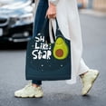 thumbnail image 5 of Wukai Avocado in Space1 Sturdy and Stylish Reusable Canvas Tote Bag: Eco-Friendly, Heavy-Duty Grocery Shopping Bag with Reinforced Handles, 5 of 7