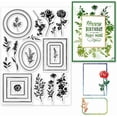 thumbnail image 1 of Sellos transparentes con siluetas de plantas, sellos transparentes de rosas, sellos transparentes con bordes, marcos, círculos, cuadrados y rectángulos., 1 of 8