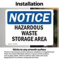 thumbnail image 3 of (2 Pack) Hazardous Waste Storage Area OSHA Notice Sign 10 Inch X 7 Inch Vinyl Label Decal Sticker Weather Resistant, UV Protected for Workplace, Business, and Construction Site, Made in, 3 of 7