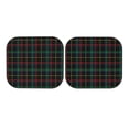 thumbnail image 3 of Uemuo Buffalo Plaid Dark Green Printed 2 PCS Car Windshield Sun Shade, Auto Sun Heat and UV Rays Blocker, Foldable Automotive Front Window Sunshade Protector, 3 of 7