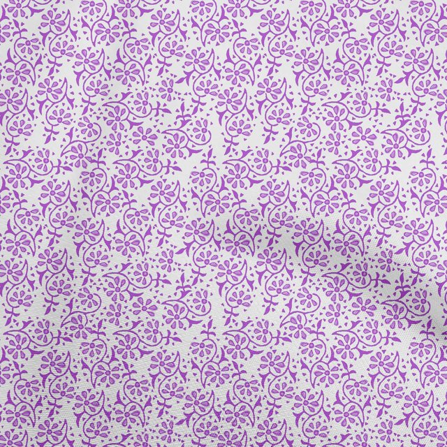 oneOone Georgette Viscose Purple Fabric Block Sewing Craft Projects Fabric Prints By Yard 42 Inch Wide-AG
