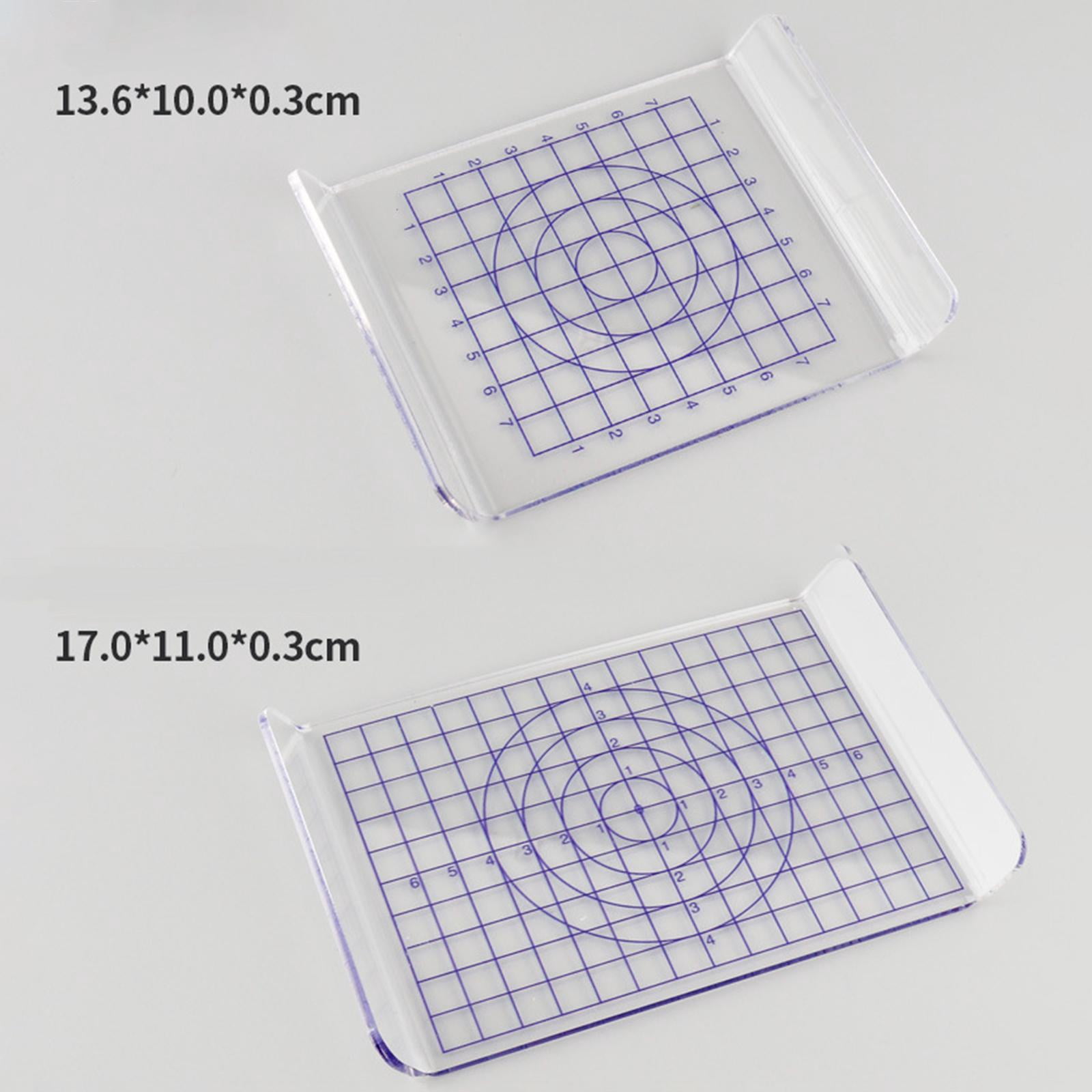 Milageto 3 Pieces U-Shaped Pressure Clay Acrylic Board Clay Pottery Sculpture with Grid