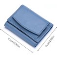 thumbnail image 5 of Cartera de cuero suave RFID (azul tesoro) – Cartera corta plegable para mujer, cartera minimalista pequeña triple, monedero de bolsillo para mujer, cartera con múltiples tarjeteros JM, 5 of 5