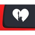 thumbnail image 1 of Car Sticker Love Lady Liberty Statue Heart New York Car Window Decal Sticker White 7 Inch, 1 of 1