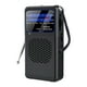 thumbnail image 1 of Mini radio para hombres y mujeres con linterna LED de emergencia, pequeña y ligera, 12,9 cm x 7 cm, ideal para viajes, dormitorio, interior exterior,, 1 of 10