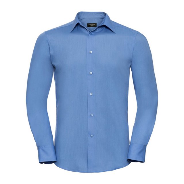 Russell Collection Mens Poplin Tailored Long-Sleeved Shirt