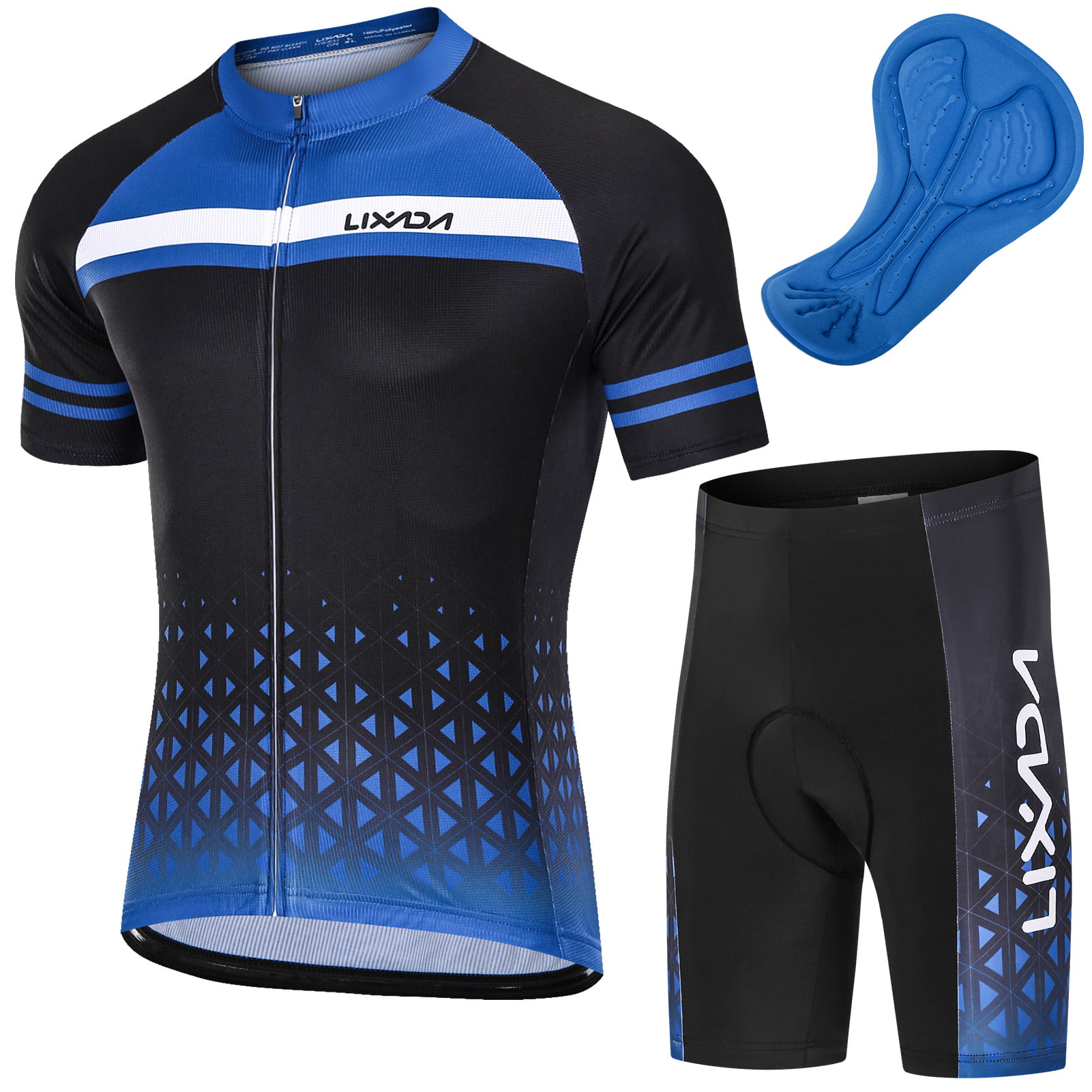 Details about   Men Cycling Jersey Bib Short Set Cycling Jersey Short Sleeve Tops Cycling Shorts 