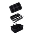 thumbnail image 3 of Air Fryer Accessories, Silicone Air Fryer Liners, Air Fryer Rack, Silicone Muffin Pans for Baking, 3-Piece Black Rectangular Set Includes Reusable Silicone Baking Tray, Bacon Hot, 3 of 7