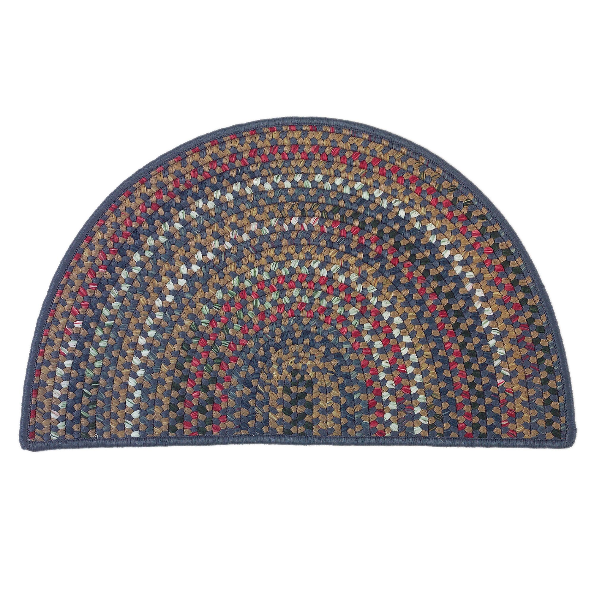 2.5' x 3.8' Blue and White All Purpose Handcrafted Reversible Half