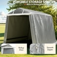 thumbnail image 5 of Walsunny Storage Shelter 6X6 ft Tent Outdoor Portable Shelter Shed for Motorcycle, 5 of 7