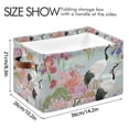 thumbnail image 4 of Yayeee Canvas Storage Basket with Handles for Shelves Fabric Bins Closet Organizer, Colorful Flowers Blossoms, 4 of 8