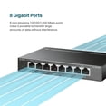 thumbnail image 2 of Conmutador Ethernet TP-Link TL-SG108S de escritorio Gigabit de 8 puertos, 2 of 6