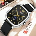 thumbnail image 2 of Explojoy Unisex Square Quartz Watch – Waterproof Ultra Slim Wristwatch, Casual Style with Date Display, 2 of 10