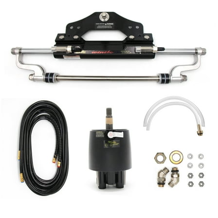 Boat Hydraulic Steering System for Outboard up to 350HP with Pump, Cylinder, Hose Kits