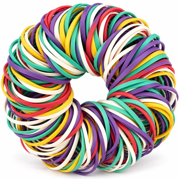 Livease 350Pcs Rubber Bands for Office Home,Kitchen Supplies, Tie Dye, Size 32 (3" x 1/8'').