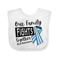 Inktastic Our Family Fights Together ALS Awareness Boys or Girls Baby Bib