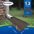 thumbnail image 2 of Suncast Outdoor Decorative Rain Gutter Downspout Splash Block, Java (4 Pack), 2 of 7