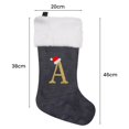 thumbnail image 6 of Tnobhg Christmas Stocking Knitting Snowflake Letter Large Capacity with Hanging Rope Create Atmosphere Candy-filled Stocking, 6 of 7