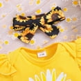 thumbnail image 5 of Kaprioy Girls Summer Outfits Cute Baby Girl Flower Ruffled Short Sleeve Ruffle Romper + Infant Flower Shorts Outfits + Headband, 5 of 8