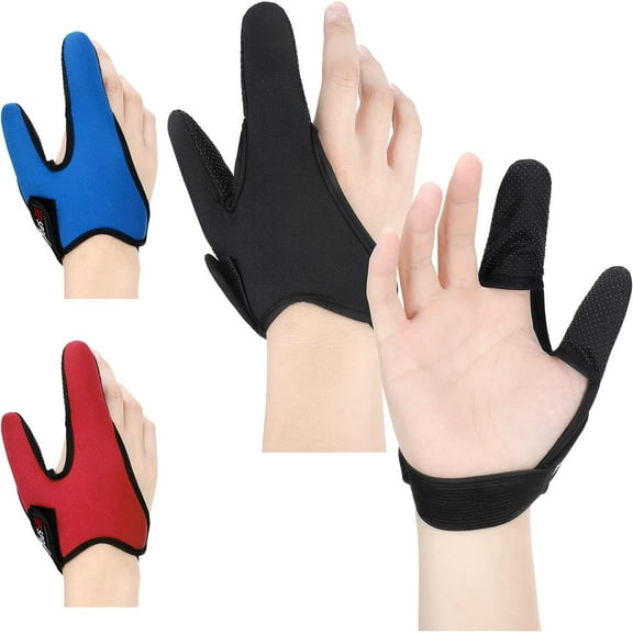 Lsupdaol 3 Pieces Anti Slip Finger Glove for Men Women Unisex Elastic Band Fishing Finger Gloves Protector for Outdoor Fishing Fit Right Hand 3 Colors