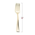 thumbnail image 5 of Smarty 4" Shiny Metallic Gold Mini Plastic Disposable Dessert Forks 600ct, 5 of 7