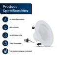 thumbnail image 2 of Luz LED empotrable Feit Electric de 4 pulgadas, equivalente a 50 W, regulable, 2 of 7