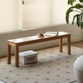 thumbnail image 6 of Natural Oak Wood for Dining Bench Table Bench for Living Room, 6 of 6