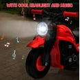 thumbnail image 4 of Lumiparty 6V Bubble Motorcycle Ride on Toy Car for Kids, with Music, LED Headlights, Forward/Reserve, Pedal, 3 Wheels Ride on Motorbike for Kids 3-8, Red, 4 of 7