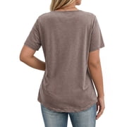 Fantaslook Lace Plus Size Tops for Women V Neck Short Sleeve Blouses Summer Tunic Shirts