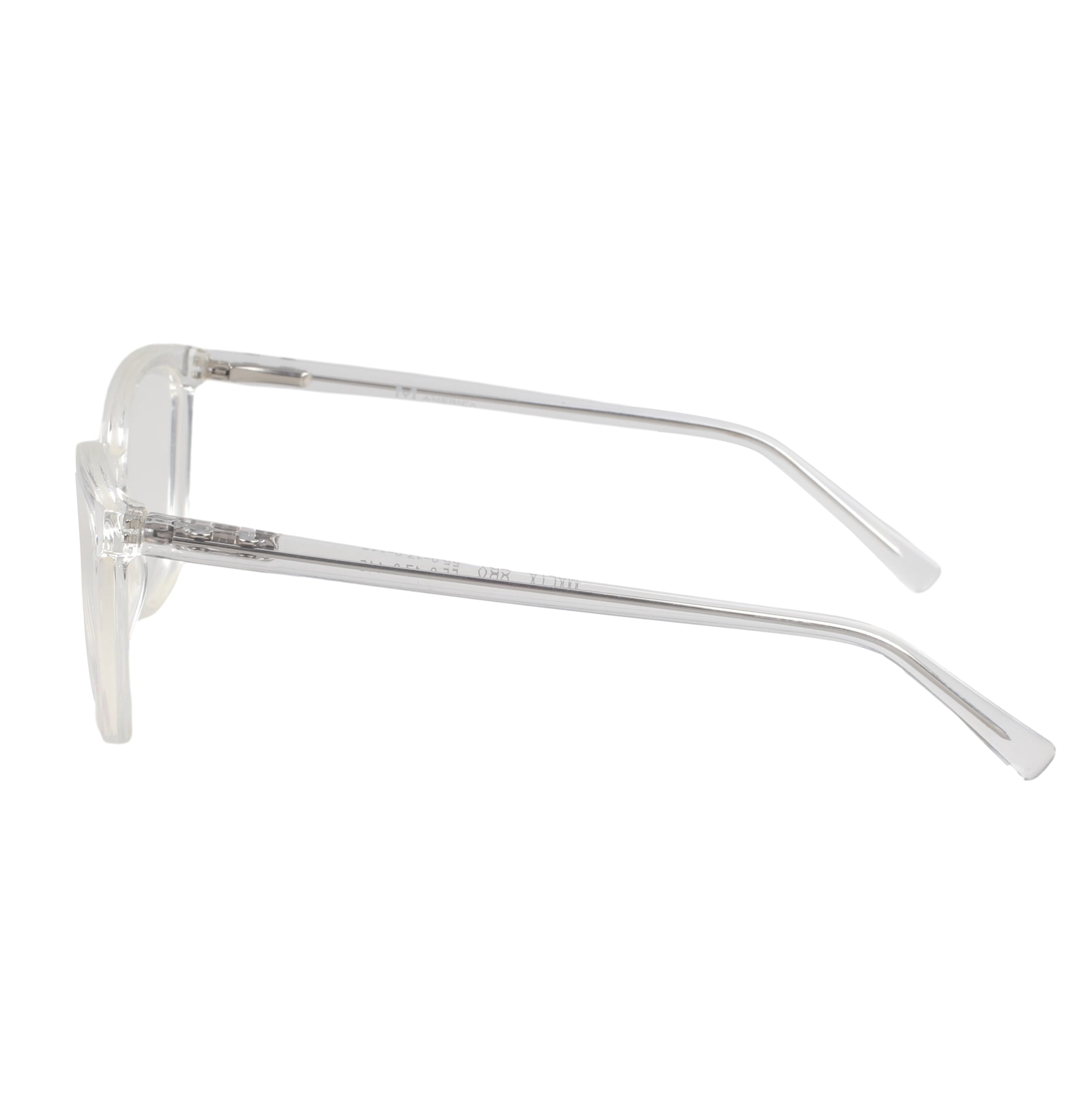 Women's M America Malta Rx'able Eyeglasses, Square, Plastic, Crystal Clear, 1 Pair