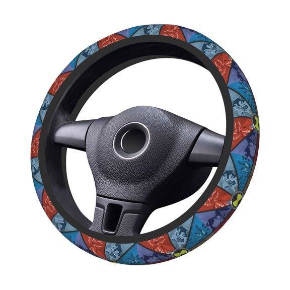 Ben-10 Steering Wheel Cover Elastic Stretch Breathable Vehicle Steering Wheel Protector Car Interior Accessories
