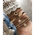 thumbnail image 7 of Womens Bracelet Set Retro Geometric Alloy Bangles with Sparkling Crystal Accents Five-Piece Jewelry for Wedding Birthday Travel and Gift Giving, 7 of 7