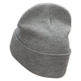 thumbnail image 2 of I Sleep Around Embroidered 12 Inch Long Knitted Beanie - Heather Grey OSFM, 2 of 5