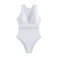 thumbnail image 3 of Pxiakgy one piece swimsuit women Women Mesh Swimsuit Push Up High Waisted Bathing Suit swim suits for women White + S, 3 of 7