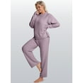 thumbnail image 5 of DAKIMOE Womens Pajama Sets Long Sleeve Pajamas 2 Piece for Women Fuzzy Fleece Lounge Set Outfits Casual Sleepwear Loungewear Sweater PJS, 5 of 8