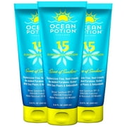 Ocean Potion Spf#15 Sunscreen Lotion 6.8 Ounce Scent Of Sunshine (200ml) (3 Pack)