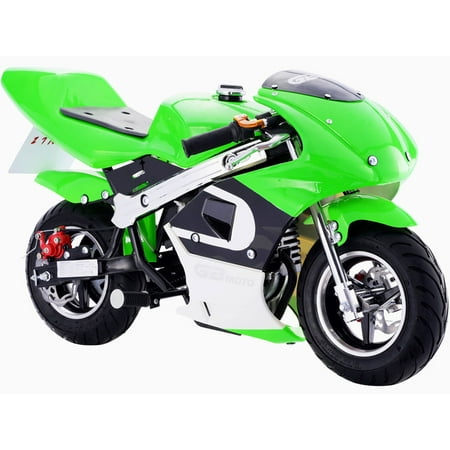 MotoTec GBmoto Gas Pocket Bike 40cc 4-Stroke Mini Motorcycle Green