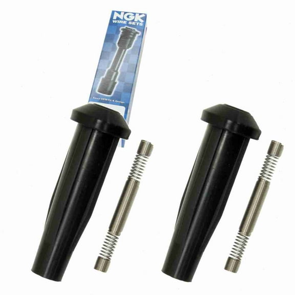 2 pc NGK 58939 Ignition Coil Boots for 02528 124018 175-1045 2528 35-7008 36-2055 50033 50033-1 671-4283 702443 727443 SPB151 SPP88 SPP88E Direct Spark Plug Wire
