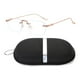 thumbnail image 1 of Gafas de juego con lentes planas, antiluz azul, montura transparente, modernas oro rosa, 1 of 9