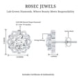 thumbnail image 4 of Rosec Jewels Lab Grown Diamond Studs - Vintage Style Diamond Earrings with Screw Back (1.9 Ct, EF-VS Quality), 925 Sterling Silver, 4 of 6